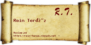 Rein Teréz névjegykártya